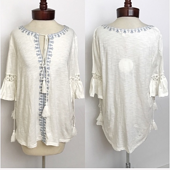 Festival Bohemian Tassel Tunic Top S/M - Picture 5 of 8
